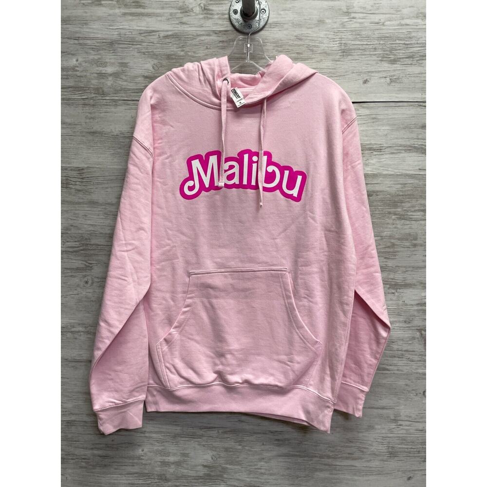 Malibu Barbie Hoodie Graphic Sweatshirt Womens Medium‎ Pink Pullover